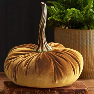 Liaoruay Velvet Pumpkins Fall Decor: Elegant Stuffed Fabric Pumpkins for Halloween and Thanksgiving