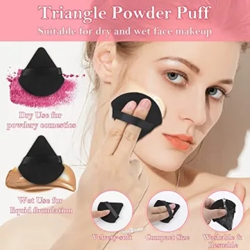 Disposable Makeup Applicators Kit with Triangle Puff