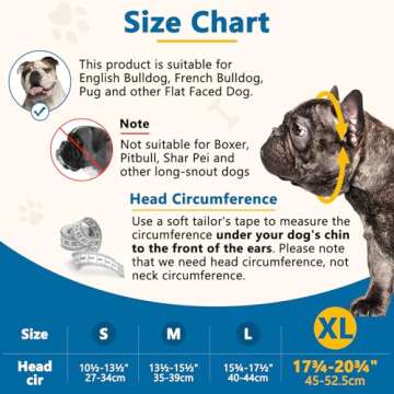 BARKLESS Short Snout Dog Muzzle - Soft Silicone Muzzle for Flat Faced Dogs, Perfect for Grooming & S...