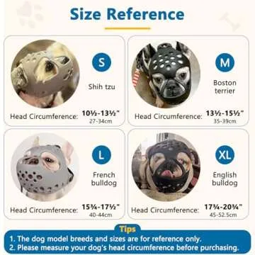 BARKLESS Flat Faced Dog Muzzle for Bulldogs Pugs Shih Tzu