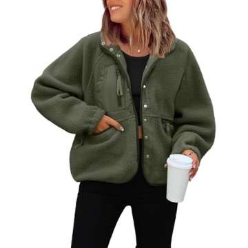 ReachMe Warm Sherpa Jacket for Women, Cozy & Stylish