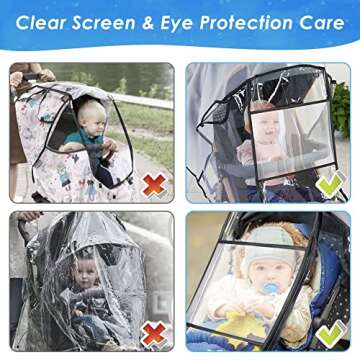 Nasjac Universal Stroller Rain Cover for All Weather Protection
