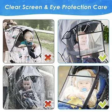 Nasjac Universal Stroller Rain Cover for All Weather Protection
