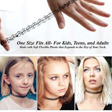 BodyJ4You 12PC Tattoo Choker Necklace - 90s Accessories 2000s Jewelry Y2K Fashion Vitange Trendy - G...