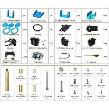 Robotic Arm Kit 6DOF: Control with App & PC Software
