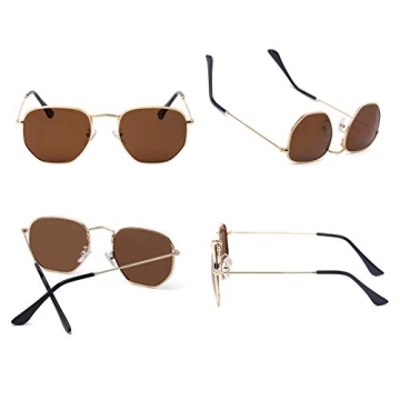 Stylish Hexagonal Polarized Sunglasses for Men and Women