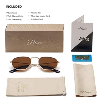 Stylish Hexagonal Polarized Sunglasses for Men and Women