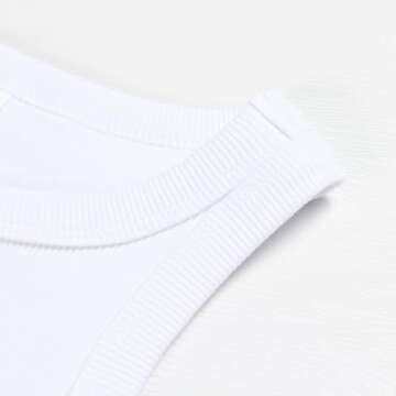 GEMBERA Womens Sleeveless High Neck Racerback Ribbed Knit Fitted Basic Cotton Cropped Tank Top (3936 White XS)