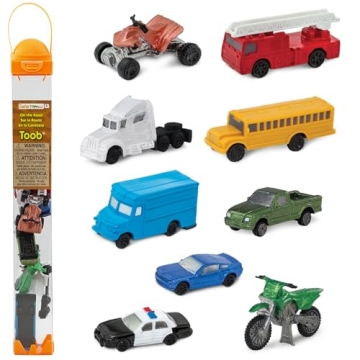 Safari Ltd On the Road TOOB - 9 Realistic Vehicle Figurines