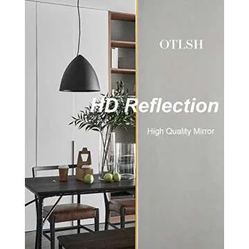 Otlsh Full Length Mirror, 71"×26" Arched Floor Mirror with Stand, Standing Mirror, Full Body Mirror, Large Mirror, Wall Mirror, Freestanding, Oversized, Aluminum Frame - Gold
