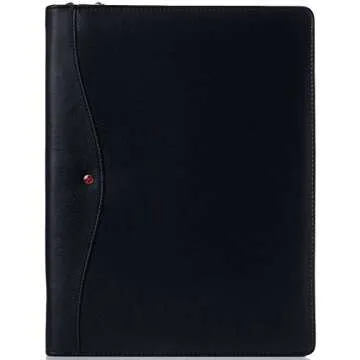 Alpine Swiss Genuine Leather Portfolio - Stylish & Functional Business Case