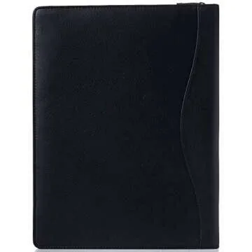 Alpine Swiss Leather Portfolio - Professional Writing Pad