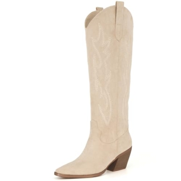 Embroidered Cowgirl Boots Comfortable Block Heel iiimmu