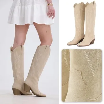 Embroidered Cowgirl Boots Comfortable Block Heel iiimmu
