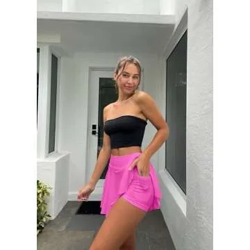 OQQ Women 2 Piece Flowy Mini Skirts - Casual & Versatile