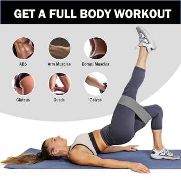 KANGFITER Non-Slip Fabric Resistance Bands for Workouts