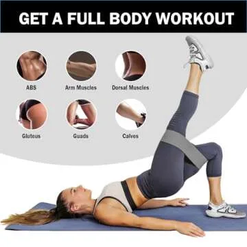 KANGFITER Non-Slip Fabric Resistance Bands for Workouts