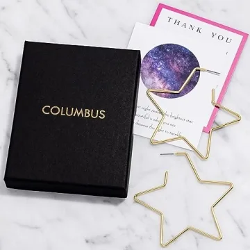 14K Gold Dipped Star Hoop Earrings for Everyday Elegance