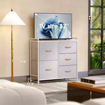 Stylish ROMOON 5-Drawer Dresser for Space Saving