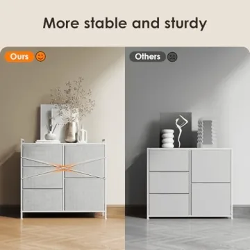 Stylish ROMOON 5-Drawer Dresser for Space Saving