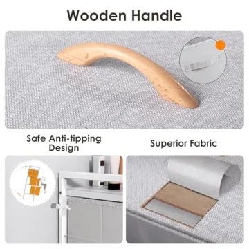 Stylish ROMOON 5-Drawer Dresser for Space Saving