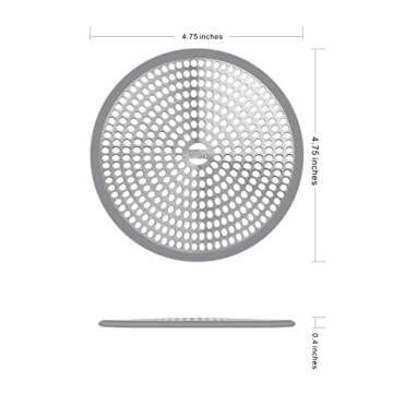 LEKEYE Shower Drain Hair Catcher/Strainer/Stainless Steel and Silicone