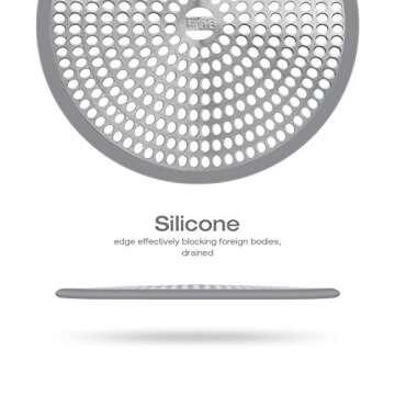 LEKEYE Shower Drain Hair Catcher/Strainer/Stainless Steel and Silicone