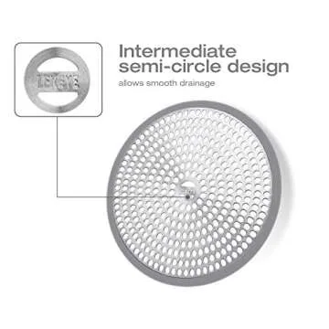 LEKEYE Shower Drain Hair Catcher/Strainer/Stainless Steel and Silicone