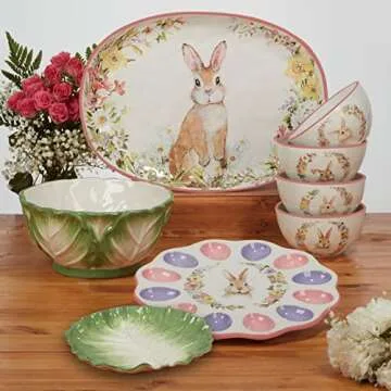 Easter Garden Oval Platter by Certified International, 17" x 12.5"