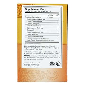 Yogi Sweet Tangerine Positive Energy, 16 Tea Bags, Packaging May Vary (Pack of 1)