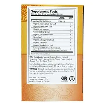 Yogi Sweet Tangerine Positive Energy, 16 Tea Bags, Packaging May Vary (Pack of 1)