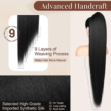 FLUFYMOOZ 36 Inch Ponytail Extension for Instant Style Upgrade