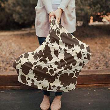 Breastfeeding Scarf Nursing Cover - Multi-Use Cow Print