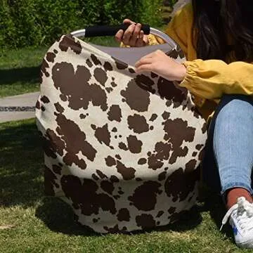 Breastfeeding Scarf Nursing Cover - Multi-Use Cow Print