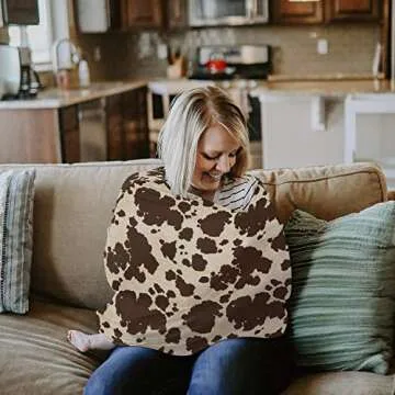 Breastfeeding Scarf Nursing Cover - Multi-Use Cow Print