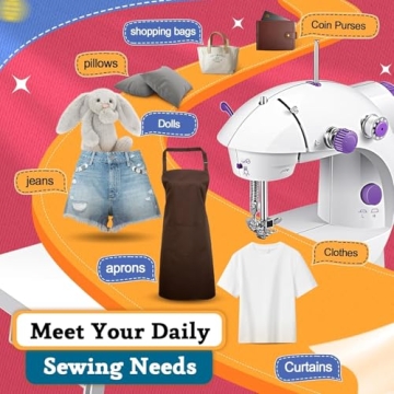 Mini Portable Sewing Machine with Light & Table