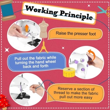 Mini Portable Sewing Machine with Light & Table