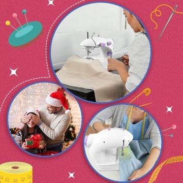 Mini Portable Sewing Machine with Light & Table