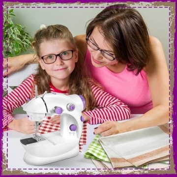 Mini Portable Sewing Machine with Light & Table