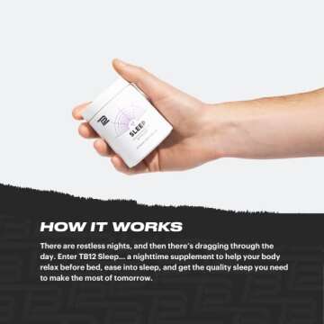 TB12 Sleep - Sleep Supplement with Magnesium, L-Theanine, Chamomile, GABA, and Melatonin to Fall Asl...