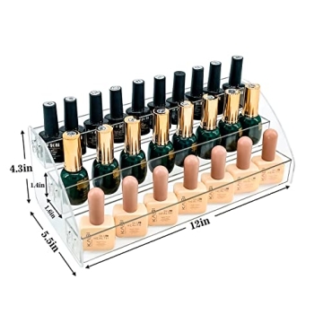 MineSign Nail Polish Holder Organizer - Stylish Acrylic Tray Display