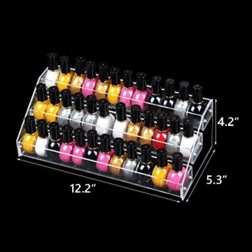 MineSign Nail Polish Holder Organizer - Stylish Acrylic Tray Display