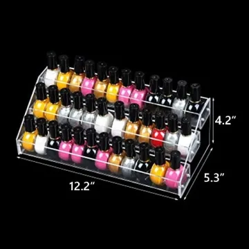 MineSign Nail Polish Holder Organizer - Stylish Acrylic Tray Display