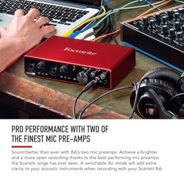 Focusrite Scarlett 8i6 USB Audio Interface for Recording
