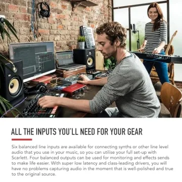 Focusrite Scarlett 8i6 USB Audio Interface for Recording