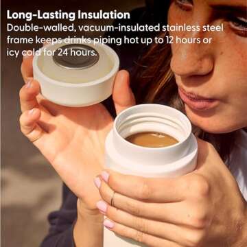 W&P Porter Insulated Bottle | 12 oz Ceramic Coffee Companion