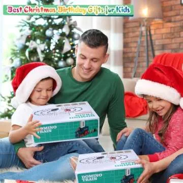 CLAPET Domino Train Sets Toys for Kids Ages 3-8, 120PCS STEM Building Montessori Toys Gifts for 4 5 ...