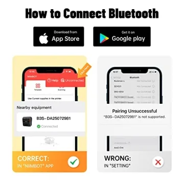 NIIMBOT B3S Thermal Label Maker - Compact and Bluetooth Enabled