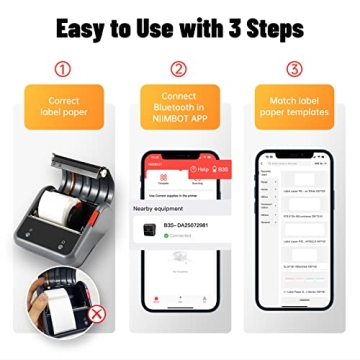 NIIMBOT B3S Thermal Label Maker - Compact and Bluetooth Enabled