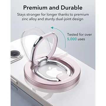 ESR Magnetic Phone Ring Holder in Pastel Pink for iPhones